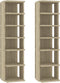 vidaXL - Schoenenkasten - 2 - st - 27,5x27x102 - cm - sonoma - eikenkleurig