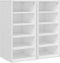 vidaXL - Schoenenkasten - 2 - st - 31,5x35x70 - cm - bewerkt - hout - wit