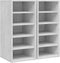 vidaXL - Schoenenkasten - 2 - st - 31,5x35x70 - cm - bewerkt - hout - betongrijs