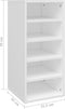 vidaXL - Schoenenkasten - 2 - st - 31,5x35x70 - cm - bewerkt - hout - wit