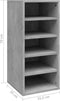vidaXL - Schoenenkasten - 2 - st - 31,5x35x70 - cm - bewerkt - hout - betongrijs
