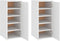 vidaXL - Schoenenkasten - 2 - st - 32x35x70 - cm - bewerkt - hout - wit