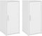 vidaXL - Schoenenkasten - 2 - st - 32x35x70 - cm - bewerkt - hout - wit
