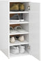 vidaXL - Schoenenkasten - 2 - st - 32x35x70 - cm - bewerkt - hout - wit