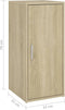 vidaXL - Schoenenkasten - 2 - st - 32x35x70 - cm - spaanplaat - sonoma - eikenkleurig