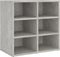 vidaXL - Schoenenkasten - 2 - st - 52,5x30x50 - cm - betongrijs
