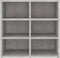 vidaXL - Schoenenkasten - 2 - st - 52,5x30x50 - cm - betongrijs