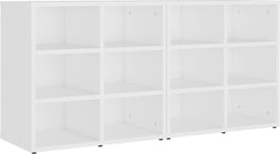 vidaXL - Schoenenkasten - 2 - st - 52,5x30x50 - cm - wit