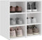 vidaXL - Schoenenkasten - 2 - st - 52,5x30x50 - cm - wit
