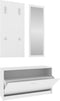 vidaXL - Schoenenkastset - 3-in-1 - bewerkt - hout - wit