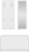 vidaXL - Schoenenkastset - 3-in-1 - bewerkt - hout - wit