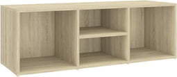 vidaXL - Schoenenopbergbank - 105x35x35 - cm - bewerkt - hout - sonoma - eikenkleur