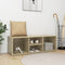 vidaXL - Schoenenopbergbank - 105x35x35 - cm - bewerkt - hout - sonoma - eikenkleur
