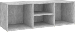 vidaXL - Schoenenopbergbank - 105x35x35 - cm - bewerkt - hout - betongrijs