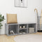 vidaXL - Schoenenopbergbank - 105x35x35 - cm - bewerkt - hout - betongrijs