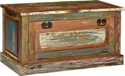 vidaXL - Schoenenopbergbank - massief - gerecycled - hout