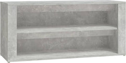 vidaXL - Schoenenrek - 100x35x45 - cm - bewerkt - hout - betongrijs