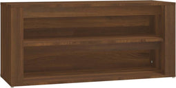 vidaXL - Schoenenrek - 100x35x45 - cm - bewerkt - hout - bruin - eikenkleur