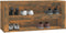 vidaXL - Schoenenrek - 100x35x45 - cm - bewerkt - hout - gerookt - eikenkleurig