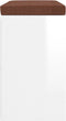 vidaXL - Schoenenrek - 103x30x48 - cm - bewerkt - hout - hoogglans - wit