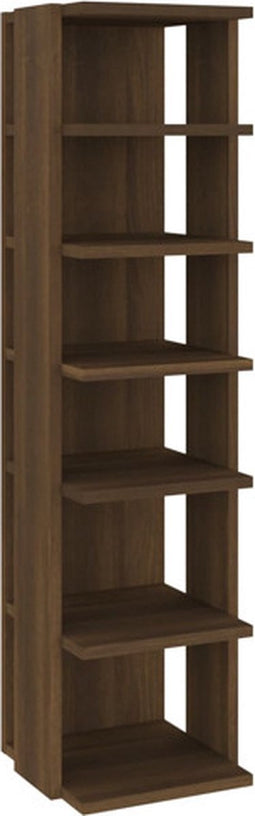 vidaXL - Schoenenrek - 27,5x27x102 - cm - bewerkt - hout - bruin - eikenkleur