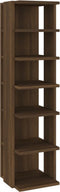 vidaXL - Schoenenrek - 27,5x27x102 - cm - bewerkt - hout - bruin - eikenkleur