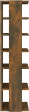 vidaXL - Schoenenrek - 27,5x27x102 - cm - bewerkt - hout - gerookt - eikenkleurig