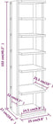 vidaXL - Schoenenrek - 27,5x27x102 - cm - bewerkt - hout - gerookt - eikenkleurig