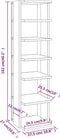 vidaXL - Schoenenrek - 27,5x27x102 - cm - bewerkt - hout - grijs - sonoma