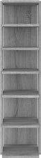 vidaXL - Schoenenrek - 27,5x27x102 - cm - bewerkt - hout - grijs - sonoma