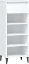 vidaXL - Schoenenrek - 40x36x105 - cm - bewerkt - hout - bruin - eikenkleur