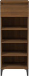 vidaXL - Schoenenrek - 40x36x105 - cm - bewerkt - hout - bruin - eikenkleur