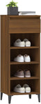 vidaXL - Schoenenrek - 40x36x105 - cm - bewerkt - hout - bruin - eikenkleur