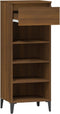 vidaXL - Schoenenrek - 40x36x105 - cm - bewerkt - hout - bruin - eikenkleur
