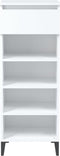 vidaXL - Schoenenrek - 40x36x105 - cm - bewerkt - hout - gerookt - eikenkleurig