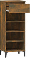 vidaXL - Schoenenrek - 40x36x105 - cm - bewerkt - hout - gerookt - eikenkleurig