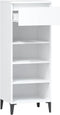 vidaXL - Schoenenrek - 40x36x105 - cm - bewerkt - hout - gerookt - eikenkleurig