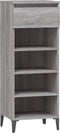 vidaXL - Schoenenrek - 40x36x105 - cm - bewerkt - hout - grijs - sonoma - eikenkleurig