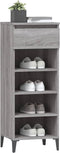 vidaXL - Schoenenrek - 40x36x105 - cm - bewerkt - hout - grijs - sonoma - eikenkleurig