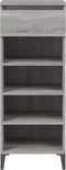 vidaXL - Schoenenrek - 40x36x105 - cm - bewerkt - hout - grijs - sonoma - eikenkleurig
