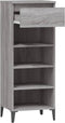 vidaXL - Schoenenrek - 40x36x105 - cm - bewerkt - hout - grijs - sonoma - eikenkleurig