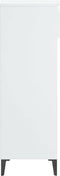 vidaXL - Schoenenrek - 40x36x105 - cm - bewerkt - hout - hoogglans - wit