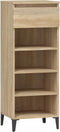 vidaXL - Schoenenrek - 40x36x105 - cm - bewerkt - hout - sonoma - eikenkleurig
