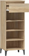 vidaXL - Schoenenrek - 40x36x105 - cm - bewerkt - hout - sonoma - eikenkleurig