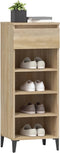 vidaXL - Schoenenrek - 40x36x105 - cm - bewerkt - hout - sonoma - eikenkleurig