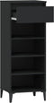vidaXL - Schoenenrek - 40x36x105 - cm - bewerkt - hout - zwart