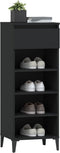 vidaXL - Schoenenrek - 40x36x105 - cm - bewerkt - hout - zwart