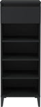 vidaXL - Schoenenrek - 40x36x105 - cm - bewerkt - hout - zwart