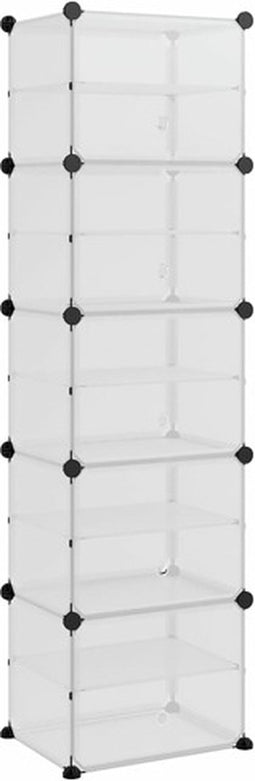 vidaXL - Schoenenrek - 44x31,5x153,5 - cm - polypropeen - transparant