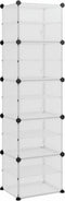 vidaXL - Schoenenrek - 44x31,5x153,5 - cm - polypropeen - transparant